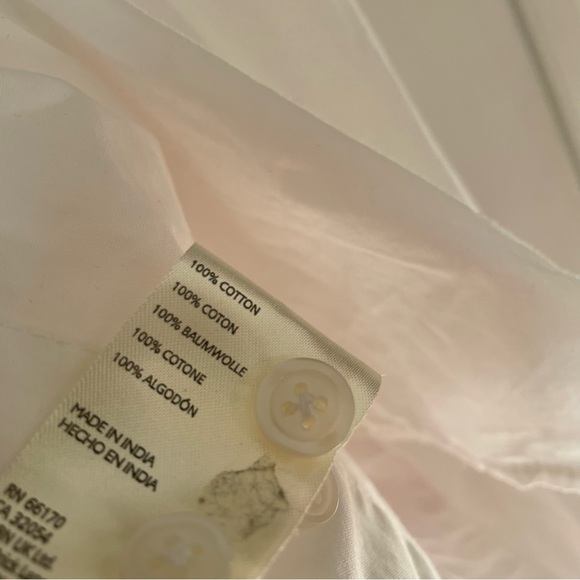 The Maeve Bennet Button Down Shirt Colorblock Red & White Oversized XS / S / M - Picture 8 of 11